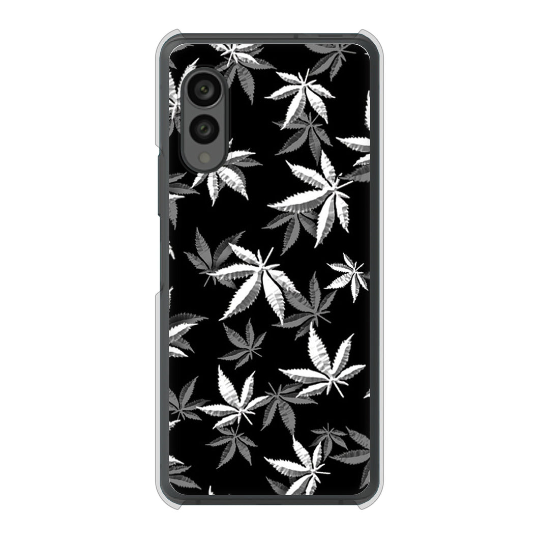 arrows N F-51C docomo 高画質仕上げ 背面印刷 ハードケース 【064 モノトーン大麻ブラック】