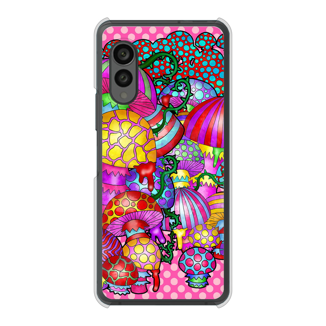 arrows N F-51C docomo 高画質仕上げ 背面印刷 ハードケース むかいあぐる きのこ