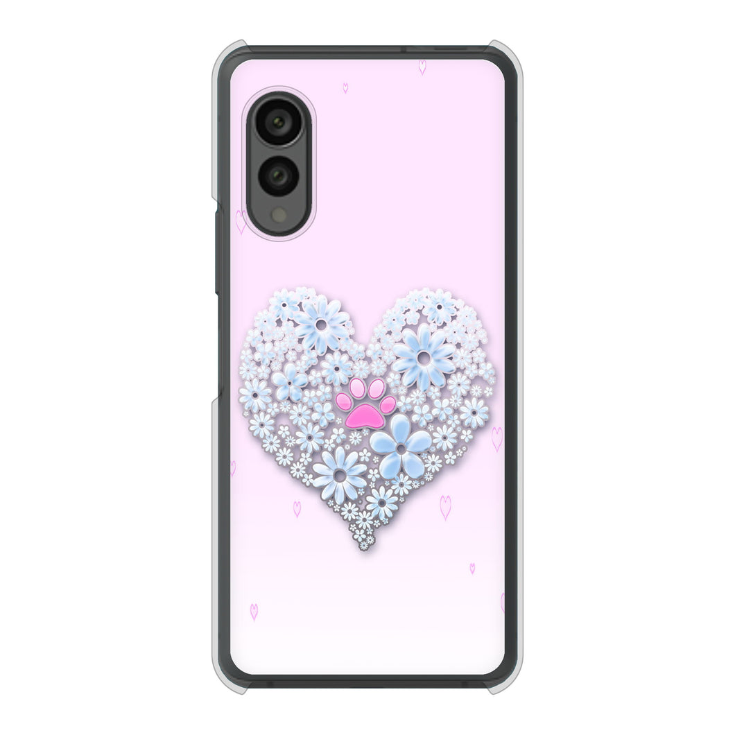 arrows N F-51C docomo 高画質仕上げ 背面印刷 ハードケース ハートと肉球