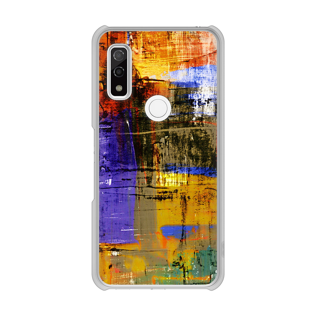 arrows We FCG01 高画質仕上げ 背面印刷 ハードケース 【609 クラッシュアートBL】