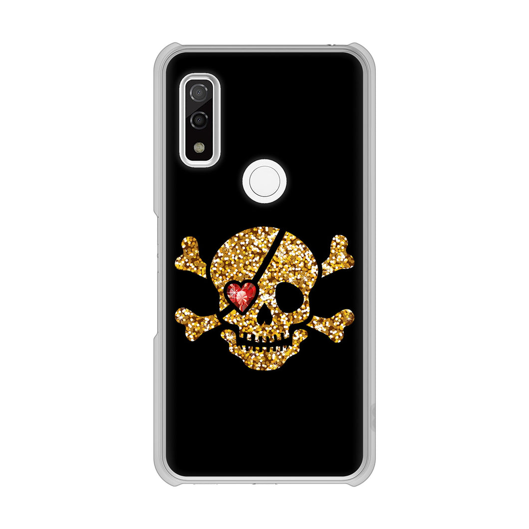 arrows We FCG01 高画質仕上げ 背面印刷 ハードケース 【1082 海賊ドクロ】