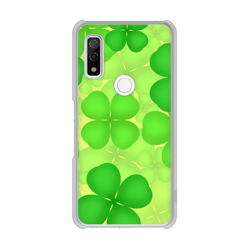 arrows We FCG01 高画質仕上げ 背面印刷 ハードケース 【1297 四つ葉のクローバー】