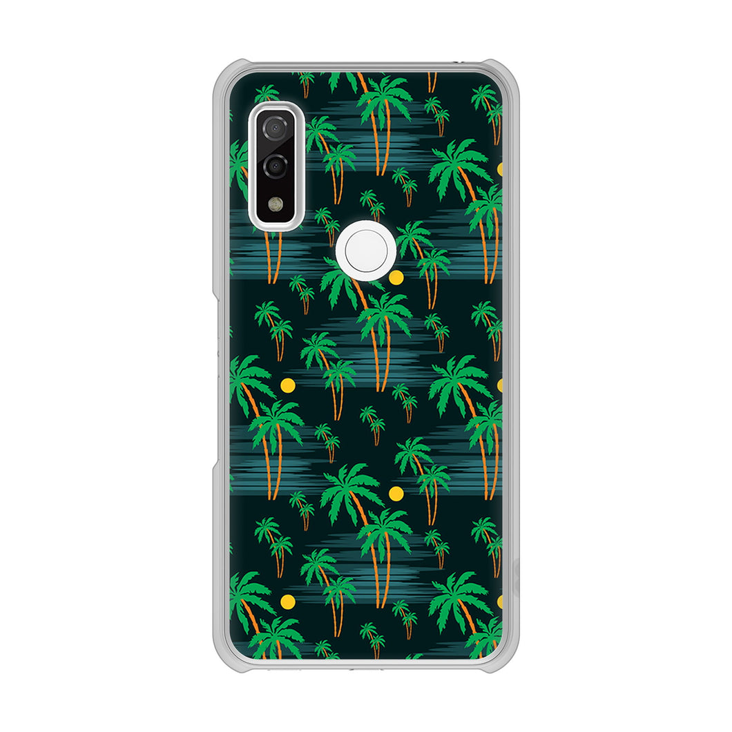 arrows We FCG01 高画質仕上げ 背面印刷 ハードケース 【1315 月夜とヤシ】