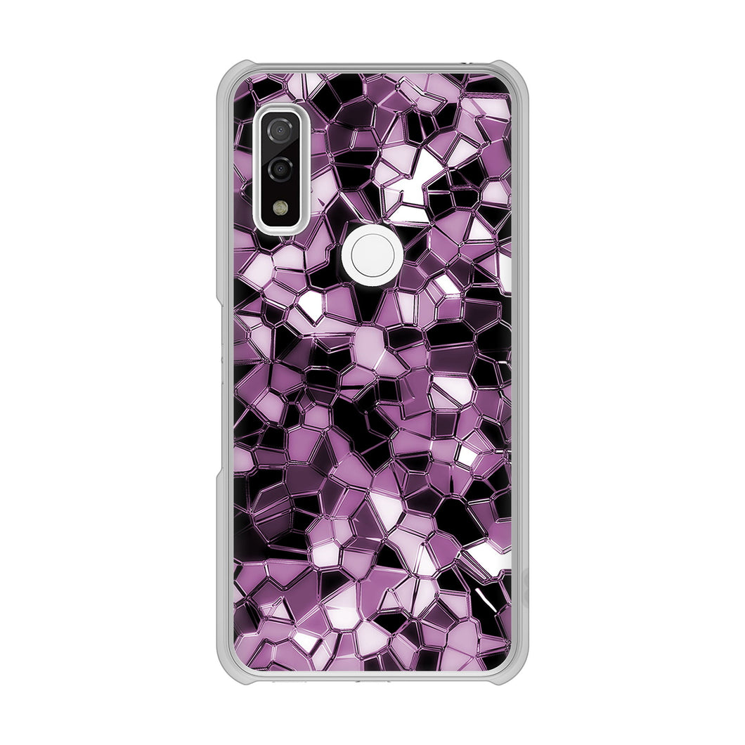 arrows We FCG01 高画質仕上げ 背面印刷 ハードケース 【EK837 テクニカルミラーパープル】