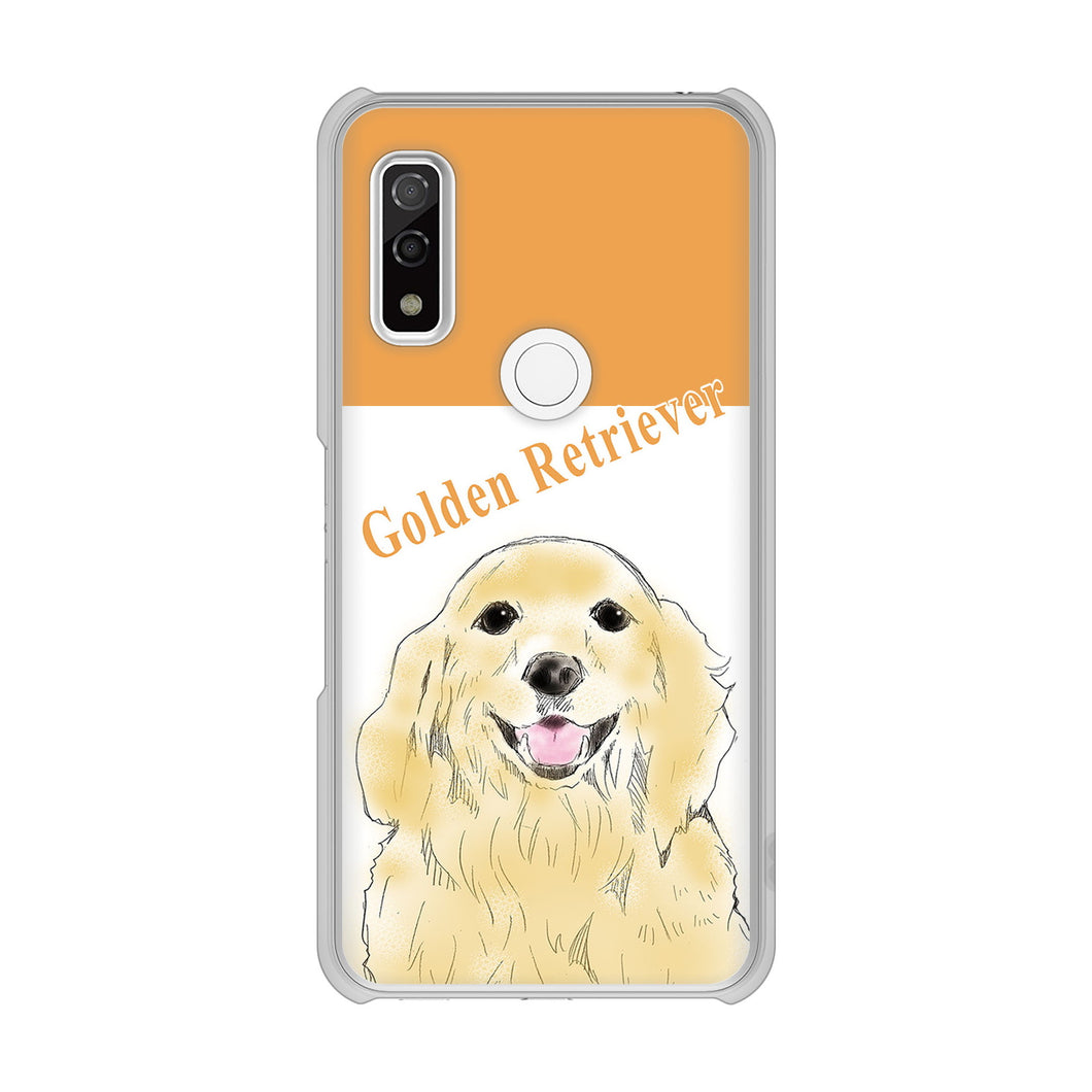 arrows We FCG01 高画質仕上げ 背面印刷 ハードケース ゴールデンレトリバー