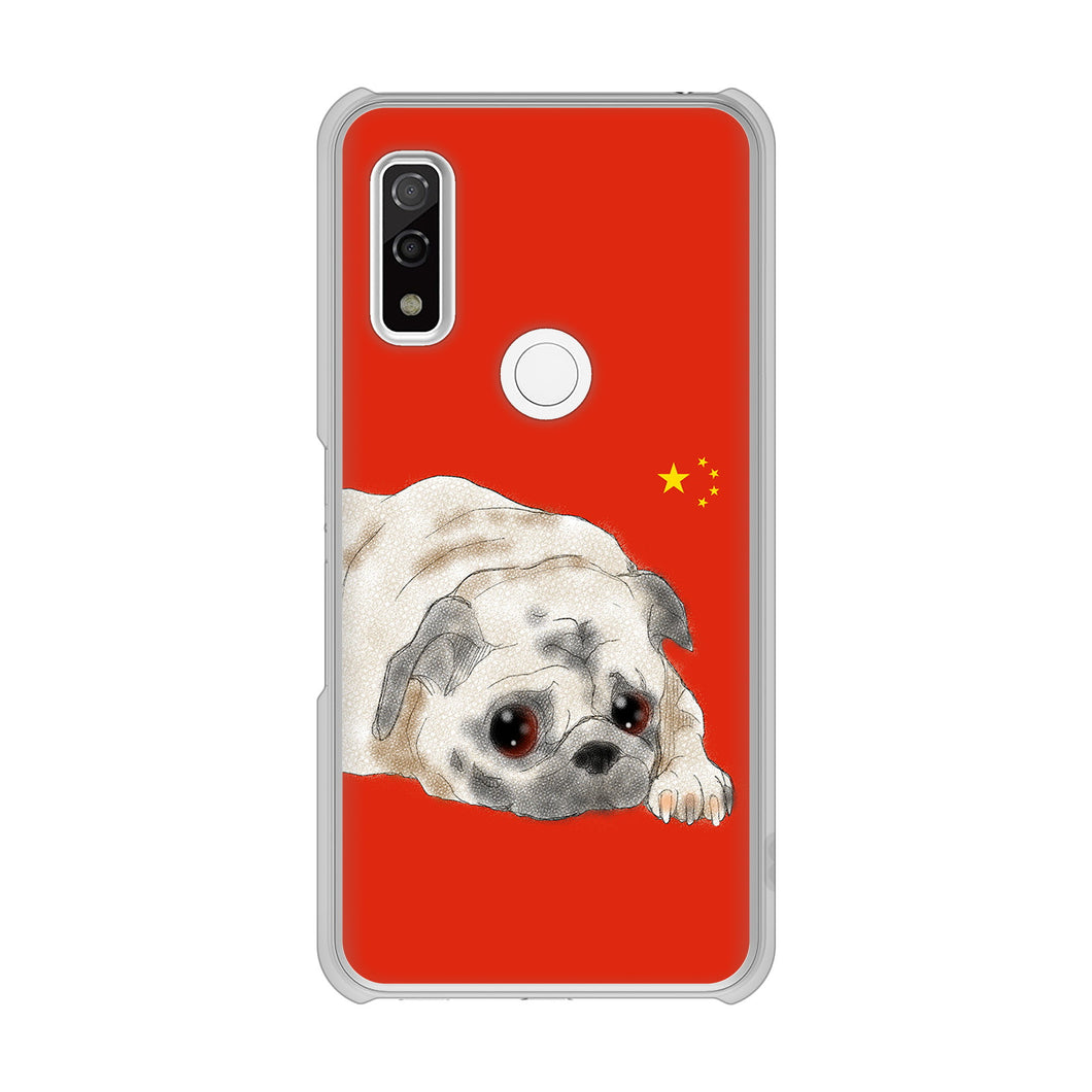 arrows We FCG01 高画質仕上げ 背面印刷 ハードケース パグ