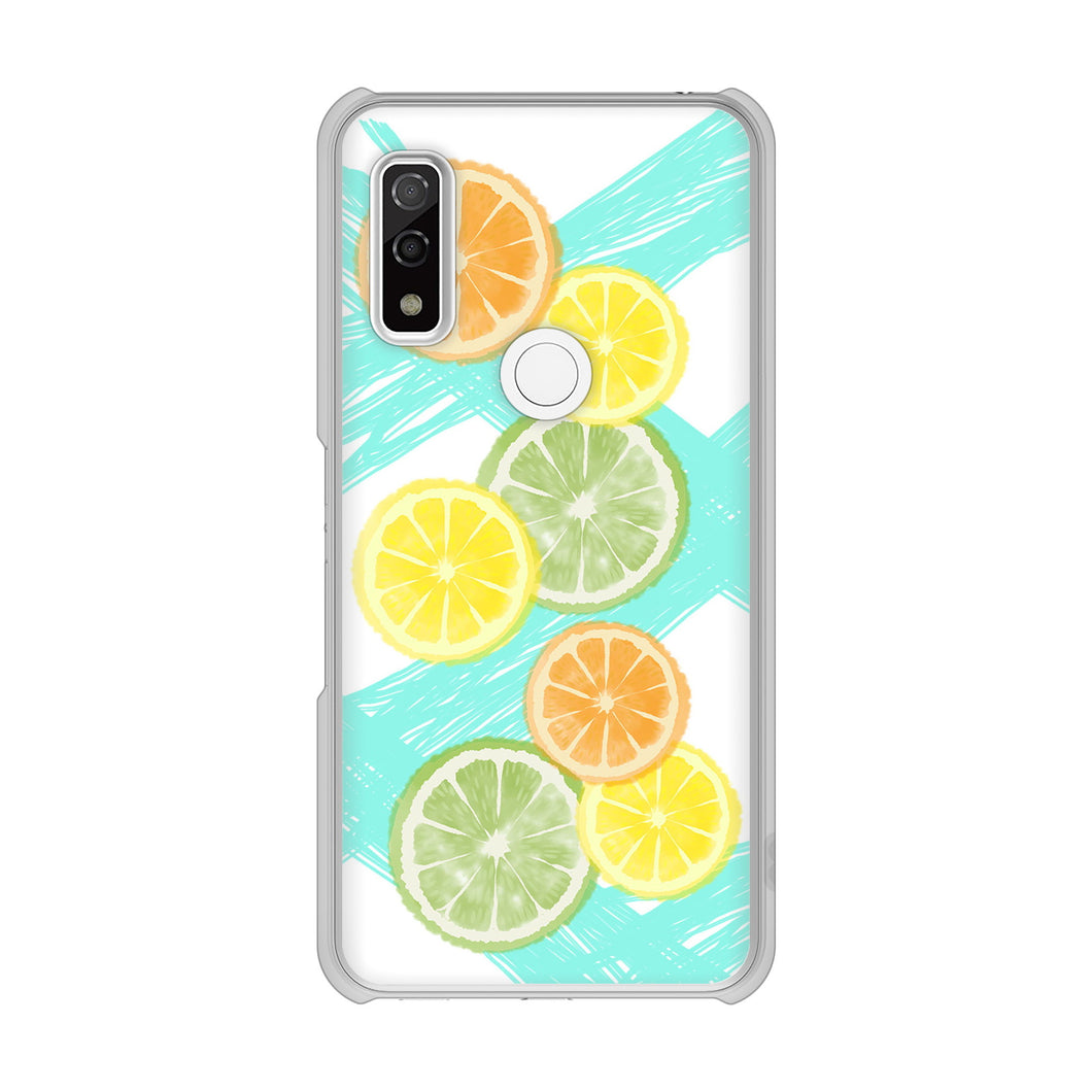 arrows We FCG01 高画質仕上げ 背面印刷 ハードケース 【YJ183 オレンジライム】