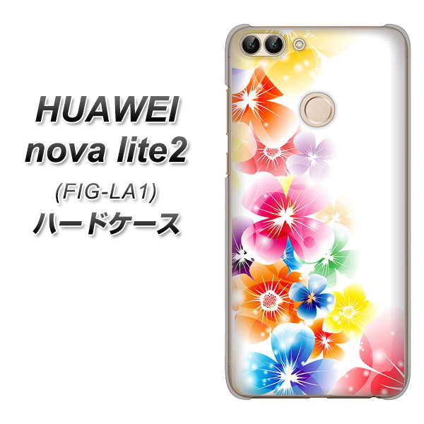 HUAWEI(ファーウェイ)nova lite 2 FIG-LA1 高画質仕上げ 背面印刷 ハードケース【1209 光と花】
