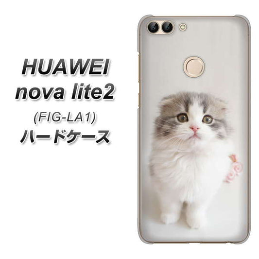 HUAWEI(ファーウェイ)nova lite 2 FIG-LA1 高画質仕上げ 背面印刷 ハードケース【VA803 まっていますネコ】