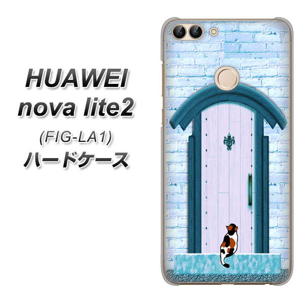 HUAWEI(ファーウェイ)nova lite 2 FIG-LA1 高画質仕上げ 背面印刷 ハードケース【YA953 石ドア03 素材クリア】