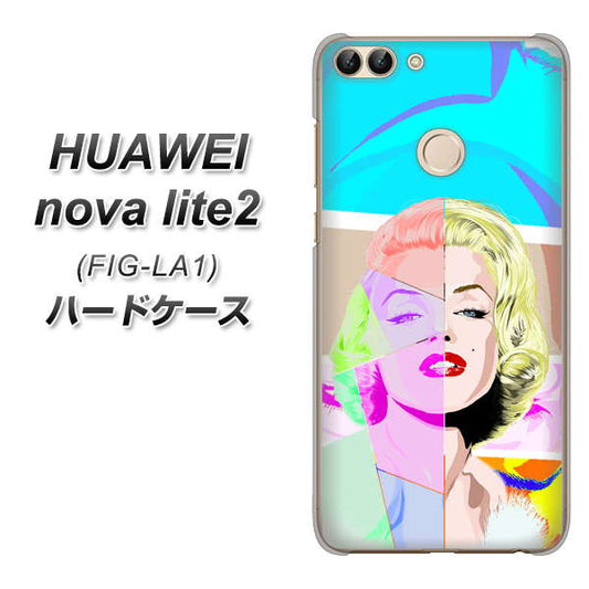HUAWEI nova lite 2 FIG-LA1 YJ210 マリリンモンローデザイン(C) ハードケース 背面印刷