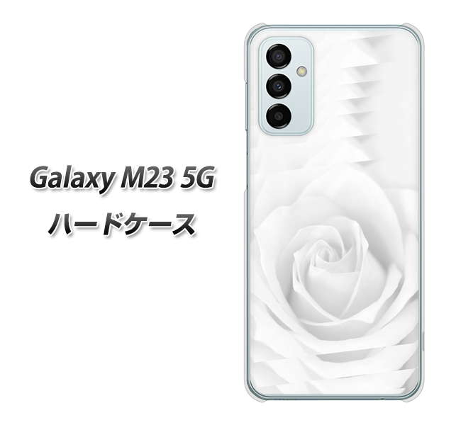 Galaxy M23 5G 高画質仕上げ 背面印刷 ハードケース【402 ホワイトRose】