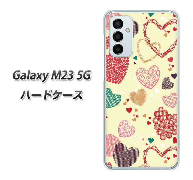 Galaxy M23 5G 高画質仕上げ 背面印刷 ハードケース【480 素朴なハート】