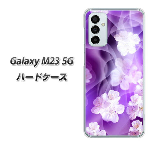Galaxy M23 5G 1211 桜とパープルの風 ハードケース 背面印刷
