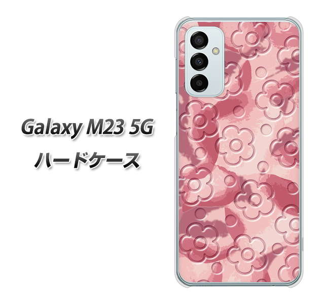 Galaxy M23 5G 高画質仕上げ 背面印刷 ハードケース【SC846 フラワーヴェルニ花ピンク(ローズヴェルール)】