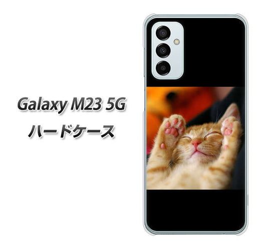 Galaxy M23 5G 高画質仕上げ 背面印刷 ハードケース【VA804 爆睡するネコ】