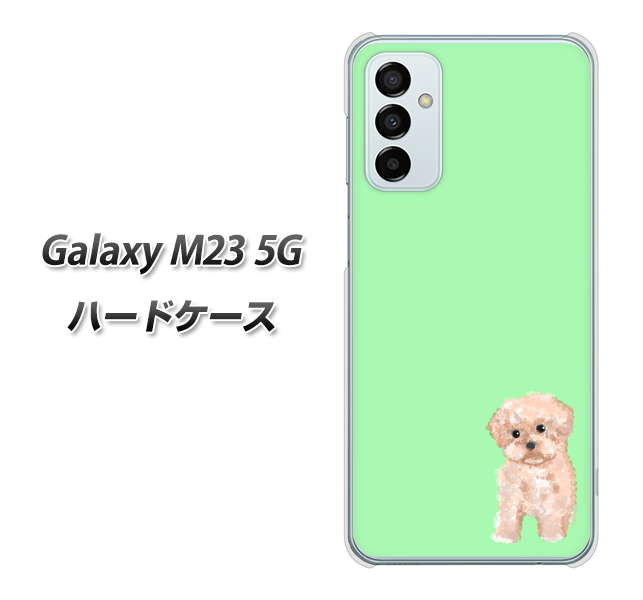 Galaxy M23 5G 高画質仕上げ 背面印刷 ハードケース【YJ063 トイプードルアプリコット(グリーン)】