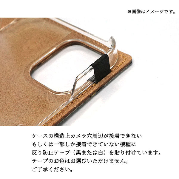 iPhone8 水玉帆布×本革仕立て 手帳型ケース