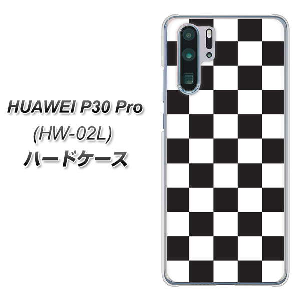 docomo HUAWEI(ファーウェイ) P30 Pro HW-02L 高画質仕上げ 背面印刷 ハードケース【151 フラッグチェック】