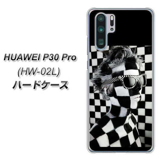 docomo HUAWEI(ファーウェイ) P30 Pro HW-02L 高画質仕上げ 背面印刷 ハードケース【357 bk&wh】