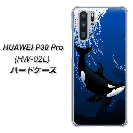 docomo HUAWEI(ファーウェイ) P30 Pro HW-02L 高画質仕上げ 背面印刷 ハードケース【423 シャチ】
