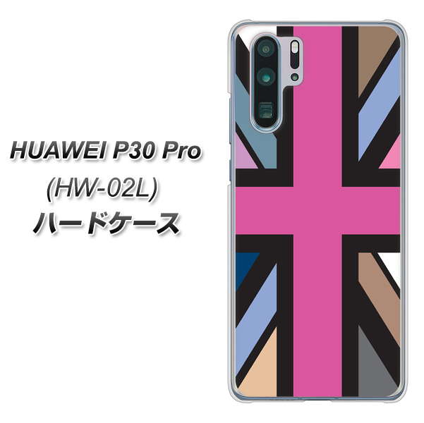docomo HUAWEI(ファーウェイ) P30 Pro HW-02L 高画質仕上げ 背面印刷 ハードケース【507 ユニオンジャック デスカラー】