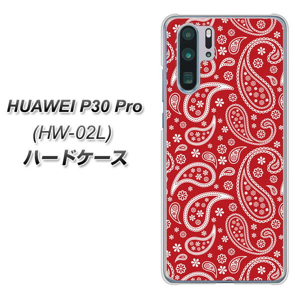 docomo HUAWEI(ファーウェイ) P30 Pro HW-02L 高画質仕上げ 背面印刷 ハードケース【765 ペイズリーエンジ】