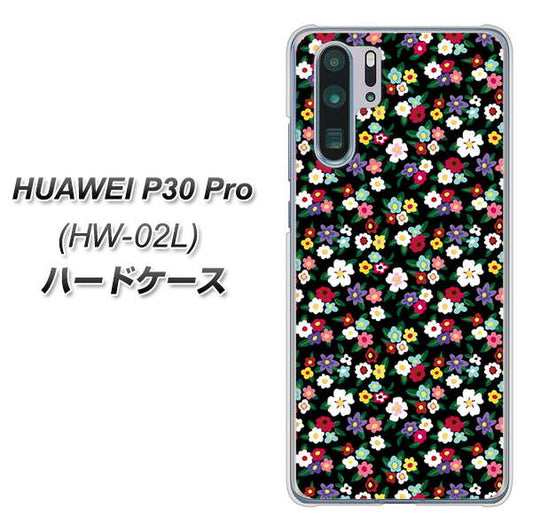 docomo HUAWEI(ファーウェイ) P30 Pro HW-02L 高画質仕上げ 背面印刷 ハードケース【778 マイクロリバティプリントBK】