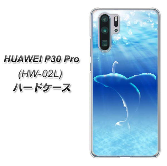 docomo HUAWEI(ファーウェイ) P30 Pro HW-02L 高画質仕上げ 背面印刷 ハードケース【1047 海の守り神くじら】
