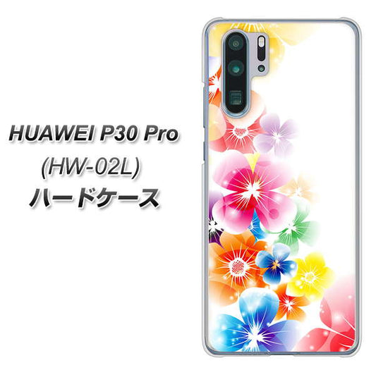 docomo HUAWEI(ファーウェイ) P30 Pro HW-02L 高画質仕上げ 背面印刷 ハードケース【1209 光と花】