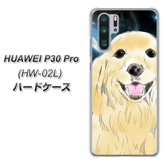 docomo HUAWEI(ファーウェイ) P30 Pro HW-02L 高画質仕上げ 背面印刷 ハードケース【YD826 ゴールデンレトリバー02】