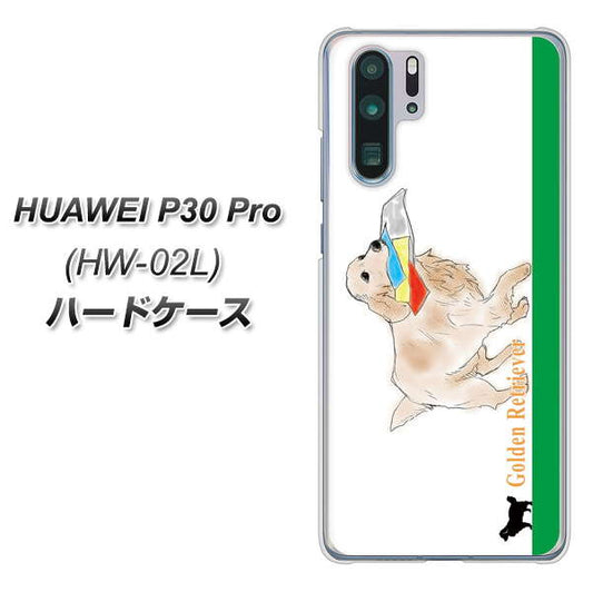 docomo HUAWEI(ファーウェイ) P30 Pro HW-02L 高画質仕上げ 背面印刷 ハードケース【YD829 ゴールデンレトリバー05】