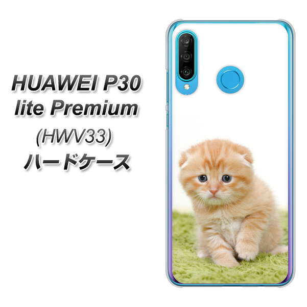 au HUAWEI(ファーウェイ) P30 lite Premium HWV33 高画質仕上げ 背面印刷 ハードケース【VA802 ネコこっそり】