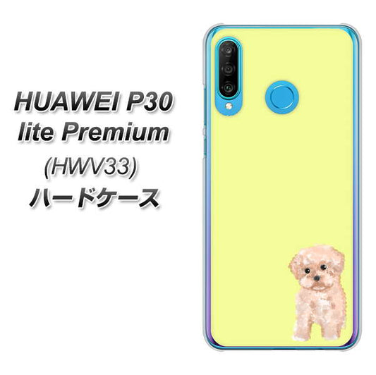 au HUAWEI(ファーウェイ) P30 lite Premium HWV33 高画質仕上げ 背面印刷 ハードケース【YJ064 トイプードルアプリコット(イエロー)】
