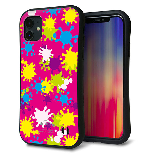 iPhone11 スマホケース 「SEA Grip」 グリップケース Sライン 【MA876 ペイントピンク】 UV印刷