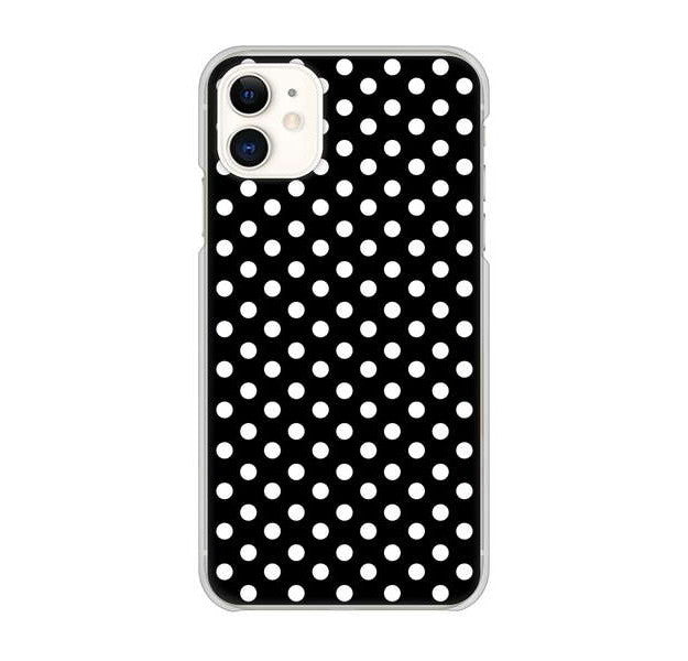 iPhone 11 高画質仕上げ 背面印刷 ハードケース シンプル柄(水玉)