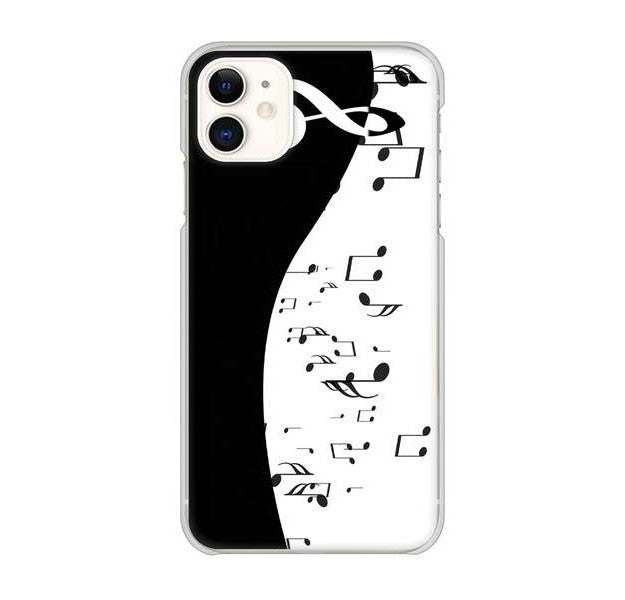 iPhone 11 高画質仕上げ 背面印刷 ハードケース 音符