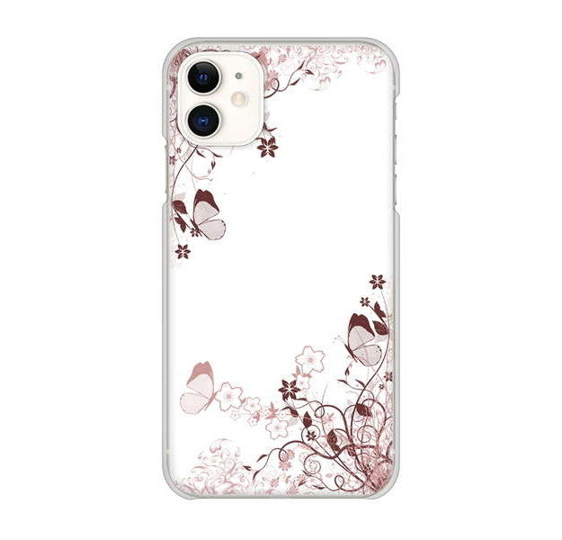 iPhone 11 高画質仕上げ 背面印刷 ハードケース バタフライ
