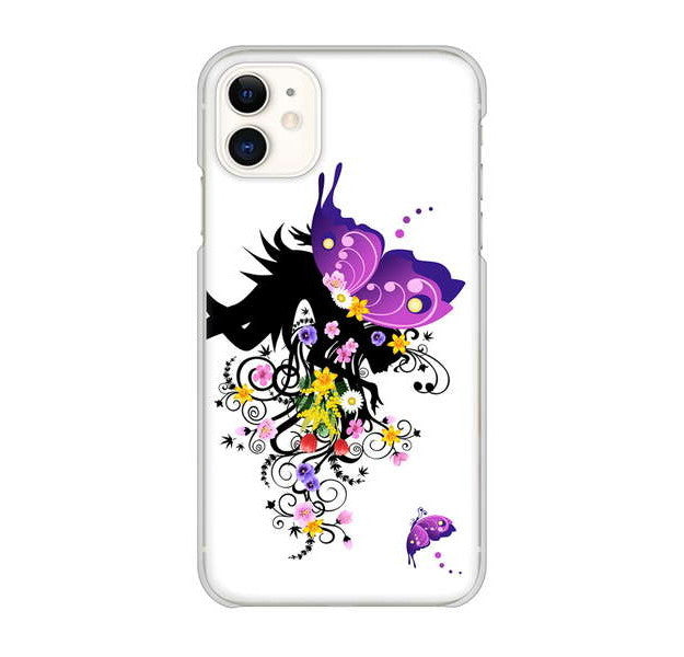 iPhone 11 高画質仕上げ 背面印刷 ハードケース バタフライ