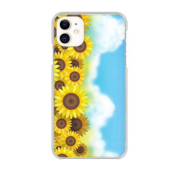 iPhone 11 高画質仕上げ 背面印刷 ハードケース 【148 ひまわり畑】