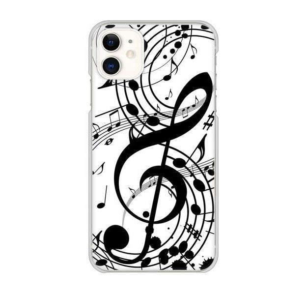 iPhone 11 高画質仕上げ 背面印刷 ハードケース 音符
