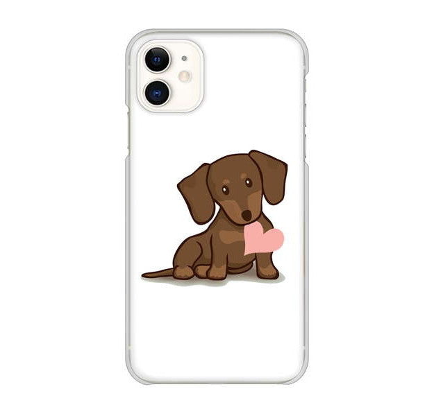 iPhone 11 高画質仕上げ 背面印刷 ハードケース 【394 I love ダックス】