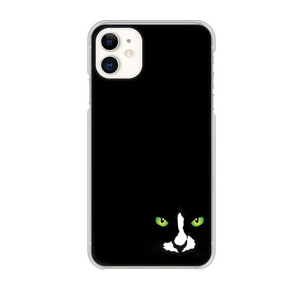 iPhone 11 高画質仕上げ 背面印刷 ハードケース 【398 黒ネコ】