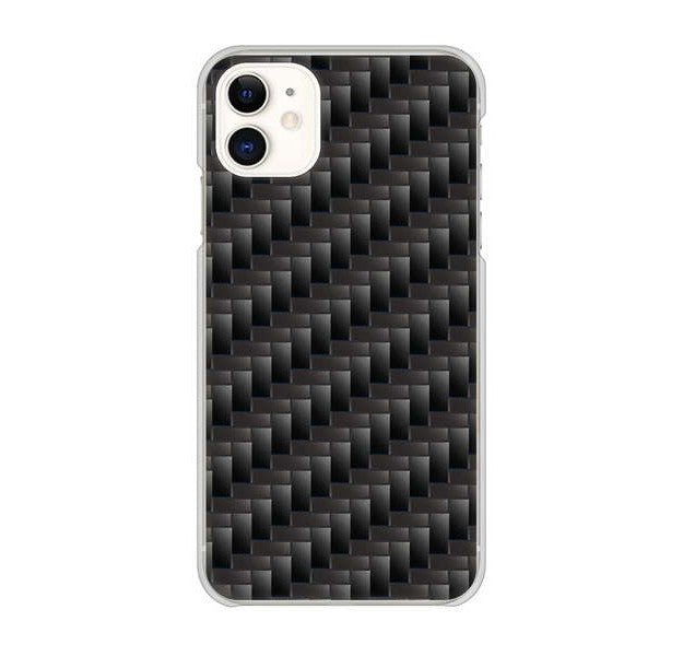 iPhone 11 高画質仕上げ 背面印刷 ハードケース 【461 カーボン】