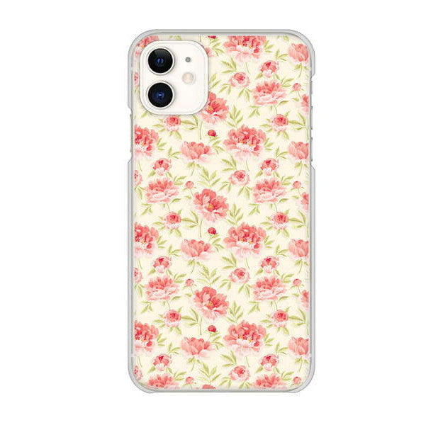 iPhone 11 高画質仕上げ 背面印刷 ハードケース 北欧の小花
