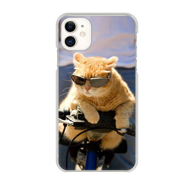iPhone 11 高画質仕上げ 背面印刷 ハードケース 【595 にゃんとサイクル】
