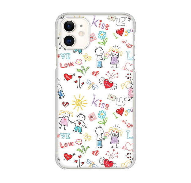 iPhone 11 高画質仕上げ 背面印刷 ハードケース カップル&ファミリー
