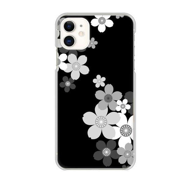 iPhone 11 高画質仕上げ 背面印刷 ハードケース 【1334 桜のフレーム】