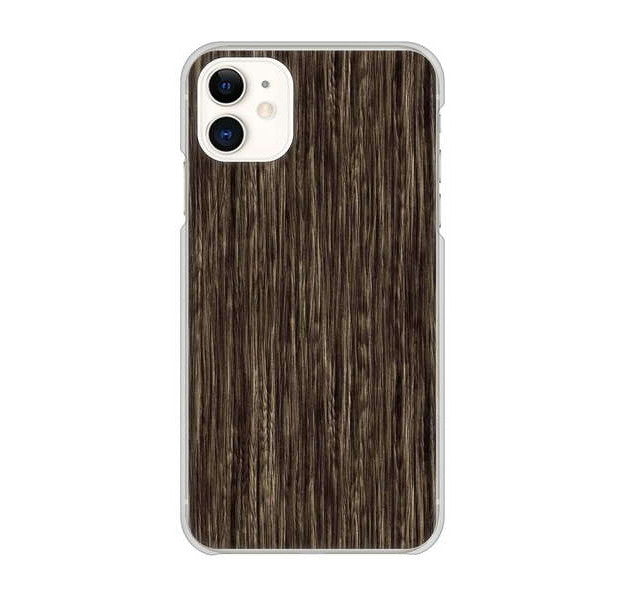 iPhone 11 高画質仕上げ 背面印刷 ハードケース 【EK848 木目ダークブラウン】