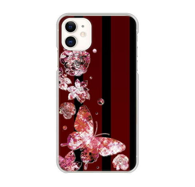 iPhone 11 高画質仕上げ 背面印刷 ハードケース 【VA814 宝石と蝶】